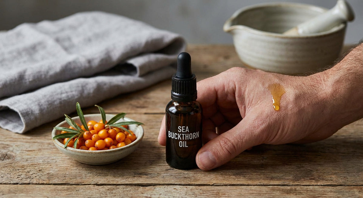 What sea-buckthorn oil actually does for men's skin